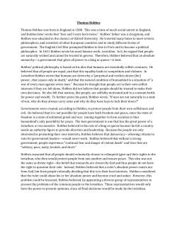 Thomas Hobbes - HargroveKMS