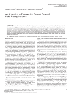 An Apparatus to Evaluate the Pace of Baseball Field Playing Surfaces