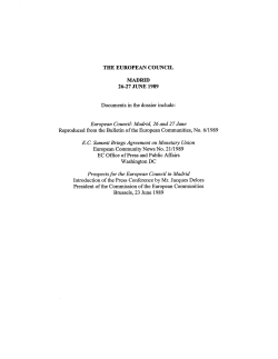 European Council Meeting in Madrid on 16