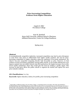 Price-Increasing Competition - Seton Hall University Pirate Server