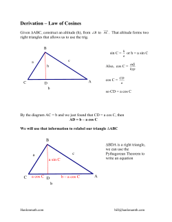 Law of Cosines