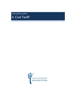 Tariff and billing handbook - Chapter 4: Civil Tariff