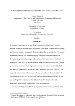 Is Smoking Inferior? Evidence from Variation in the Earned Income