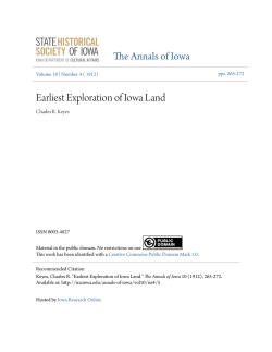 Earliest Exploration of Iowa Land