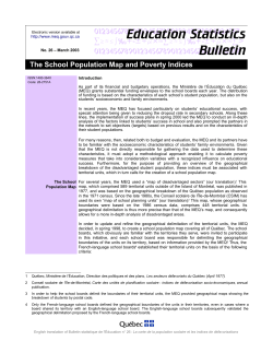The School Population Map and Poverty Indices