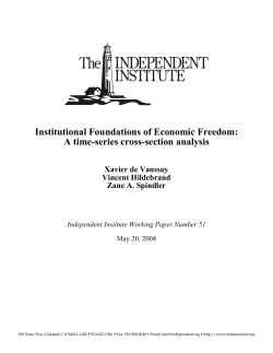 Institutional Foundations of Economic Freedom