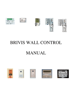 BRIVIS WALL CONTROL MANUAL