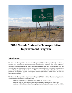 2016 Nevada Statewide Transportation Improvement Program