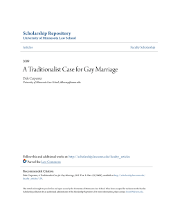 A Traditionalist Case for Gay Marriage