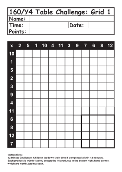 160/Y4 Table Challenge: Grid 1