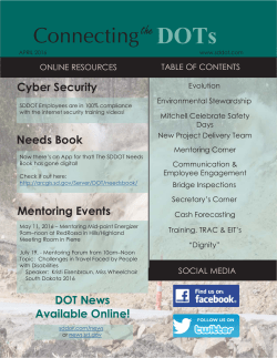 April 2016 - South Dakota Department of Transportation