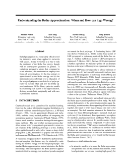 Understanding the Bethe Approximation