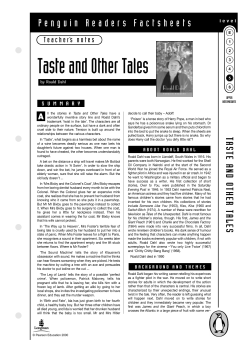 Taste and Other Tales