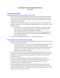 sustainability award program examples