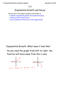 7.7 Exponential Growth and Decay.notebook