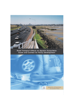 Road Transport Effects on Aquatic Ecosystems Issues and Context