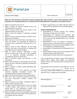 patient`s bill of rights