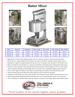 Batter Mixer - TSA Griddle Systems