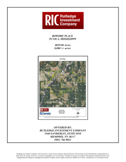 BOWDRE PLACE TUNICA, MISSISSIPPI 8059.00 Acres 8,000 +/