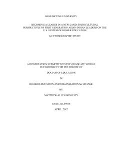 sociocultural perspectives of first generation asian indian leaders on t