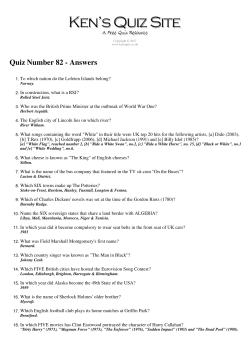 Quiz Number 82