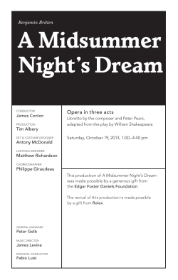 A Midsummer Night`s Dream