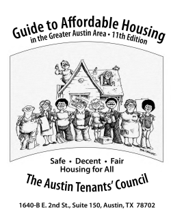 Guide to Affordable Housing in the Greater