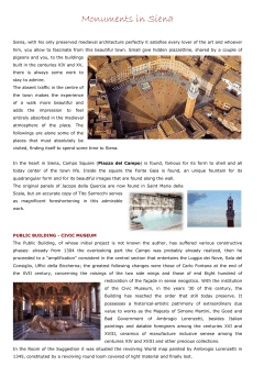 Monuments in Siena - Hotel Le Fontanelle