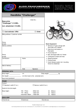 Handbike "Challenger"