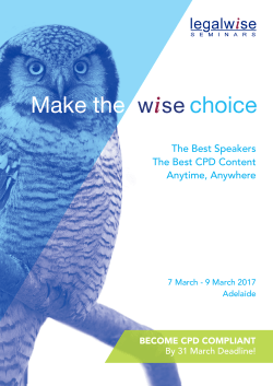 Brochure - Legalwise Seminars