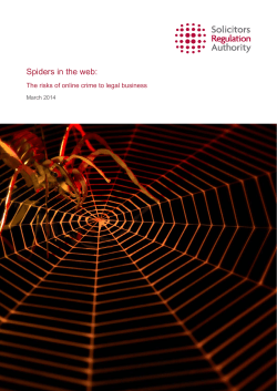 Spiders in the web - Solicitors Regulation Authority