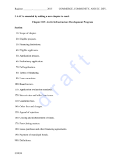 Draft Regulations Arctic Infrastructure Development Program 2/19