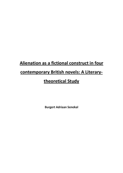 Alienation in contemporary British fiction BA SENEKAL