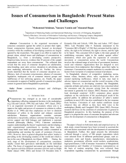 Issues of Consumerism in Bangladesh