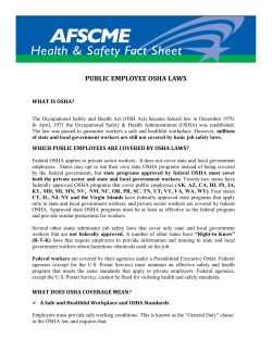 public employee osha laws