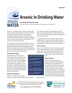 Arsenic in Drinking Water - University of Alaska Fairbanks