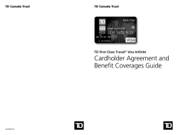 Cardholder Agreement and Benefit Coverages