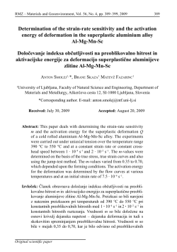 Determination of the strain-rate sensitivity