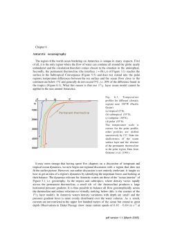 Chapter 6 Antarctic oceanography The region of the world ocean