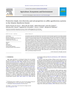 Protective shade, tree diversity and soil properties in coffee