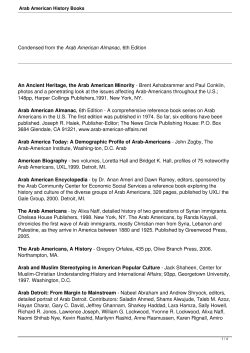 Arab American History Books - Arab American Historical Foundation