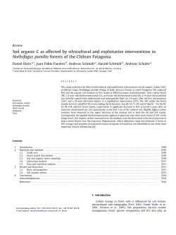 Soil organic C as affected by silvicultural and exploitative