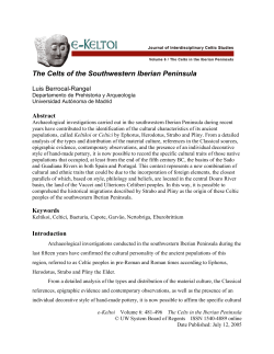 The Celts of the Southwestern Iberian Peninsula