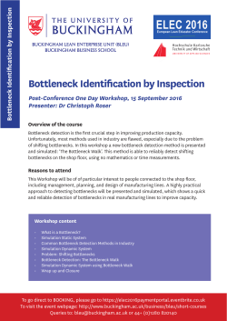 Bottleneck Identification by Inspection