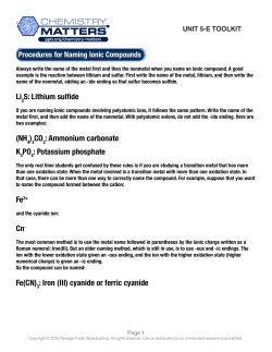 Li S: Lithium sulfide (NH ) CO : Ammonium carbonate K PO