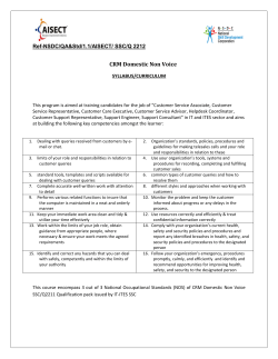 CRM Domestic Non Voice - aisect