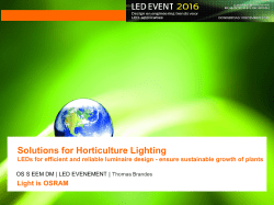 Horticulture Lighting with LEDs