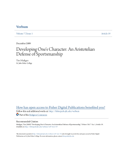 Developing One`s Character: An Aristotelian Defense