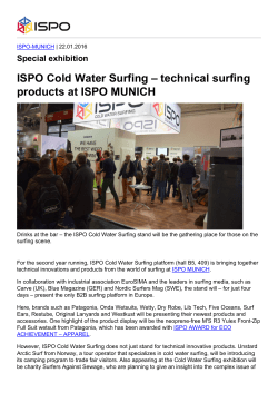 ISPO Cold Water Surfing – technical surfing products at ISPO MUNICH