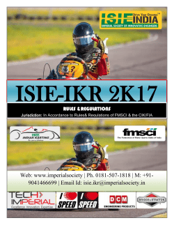 IKR17 RULES AND REGULATIONS